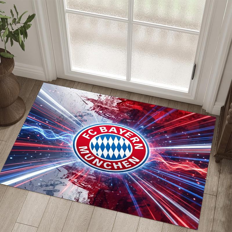 Bayern Munich Design Crystal Velvet Carpet Cozy Non?Slip Printed Rug For Bedroom Living Room Entrance