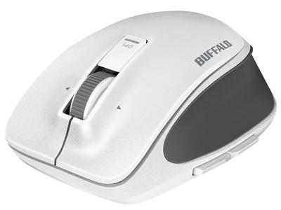 Buffalo Wireless BlueLED Premium Fit Medium White Mouse, Size,