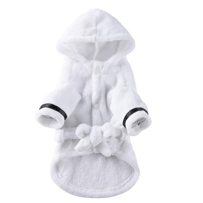 Puppy Dog Nightgown Breathable Puppy Bathrobes Comfortable Wear Solid Color Warm Pet Apparel Soft and Stretchy