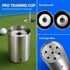 Metal Construction Golf Hole Cup Bottom Drain Hole Golf Green Cup Golf Flagstick Cup  Golf Course