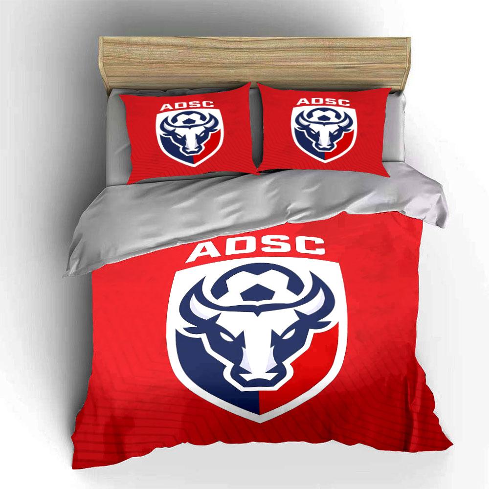 Red Bedding Set with Bull Logo Bedding Duvet Cover Set Duvet Cover Pillowcases  (1 * Duvet Cover 2 * Pillowcases, Without Duvet Insert)