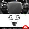 Steering Wheel Button Cover Trim 3* For Toyota Camry 2018-2023 Black Wood Grain