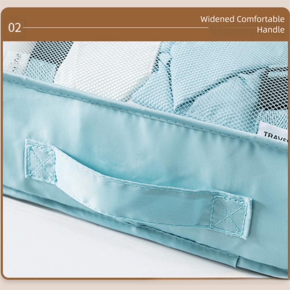 8Pcs Foldable Travel Organizer Set Waterproof Portable Suitcase Packing Cubes Various Sizes Large Capacity Portable Wardrobe