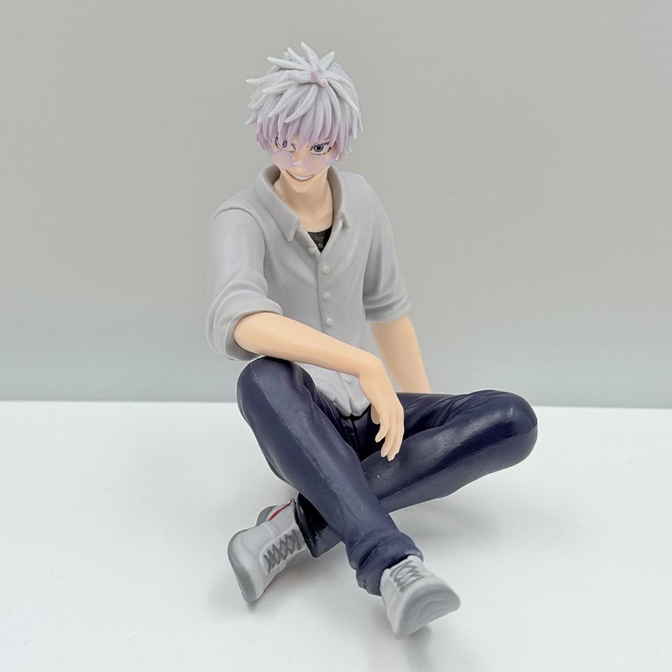11cm Anime Jujutsu Kaisen Gojo Satoru Geto Suguru Figure Sitting Posture The Strongest Toys Collection Decoration Ornaments PVC