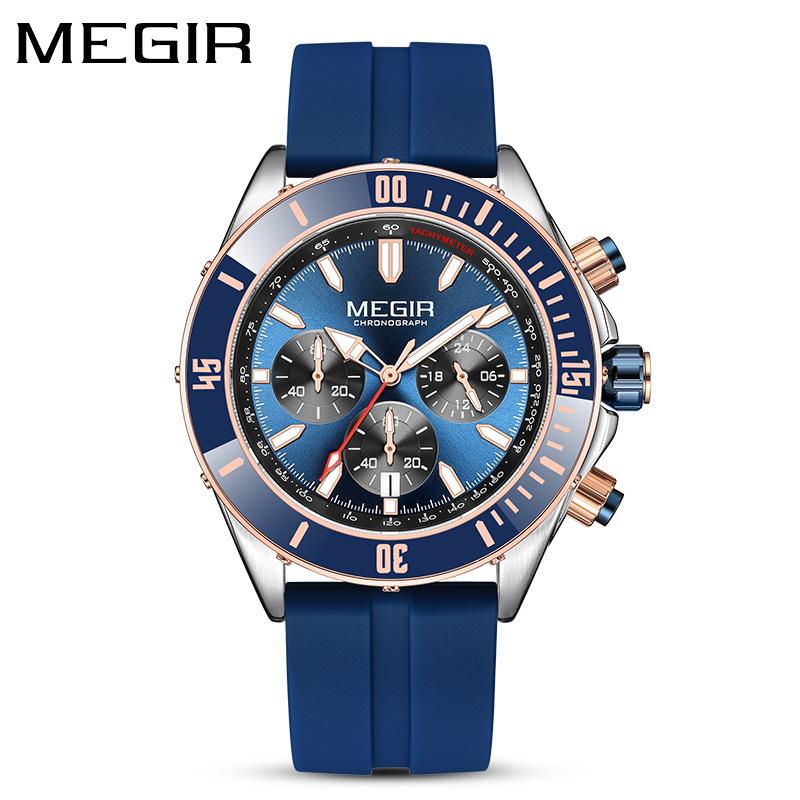 Steel Belt Silicone Belt Business Men'S Sports Luminous Watch 2226