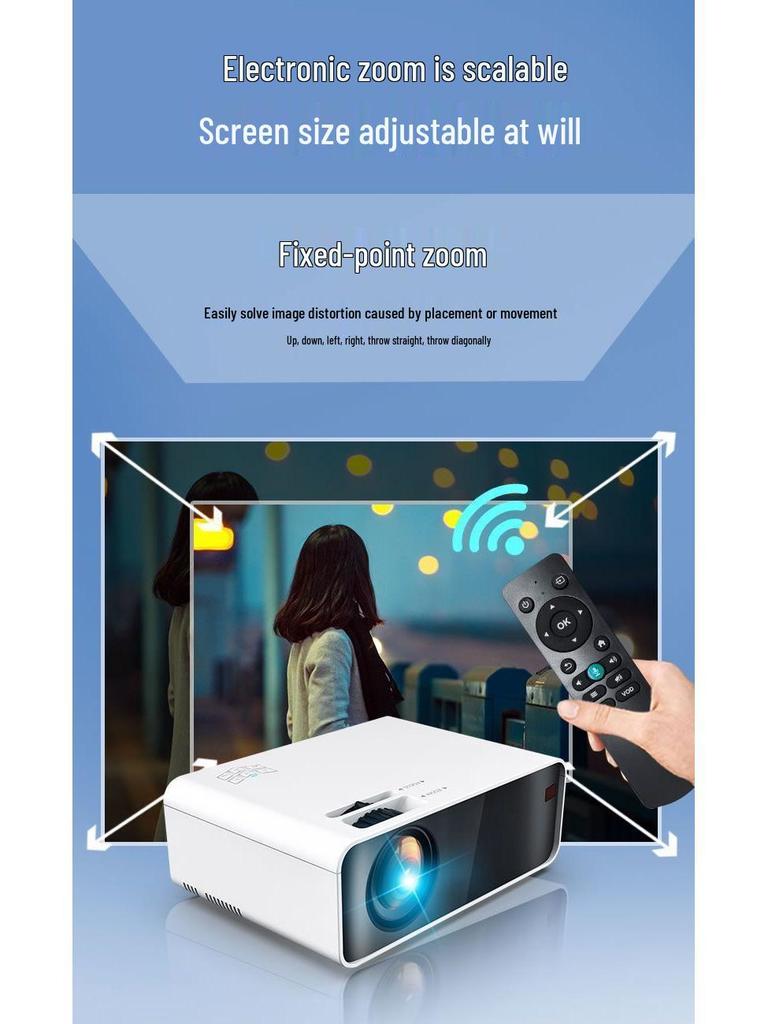 New W15 Home Projector: 5G Mobile Screen Casting for Bedroom or Dorm
