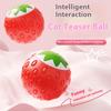 Strawberry New Cat Toy Self-hi To Relieve Boredom Electric Pet Rolling Ball To Amuse Cat Jumping Ball Bite-resistant Toy