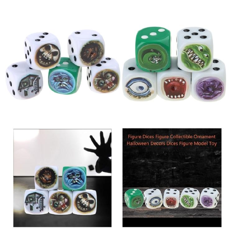 Role Playing Dices Funny Figure Face Dices Ugly Figure Dices, Funny Resin Dices