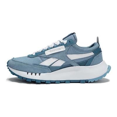 Klassische Leder Legacy Schuhe 'Blau Weiß' Damen Sneaker 100222158