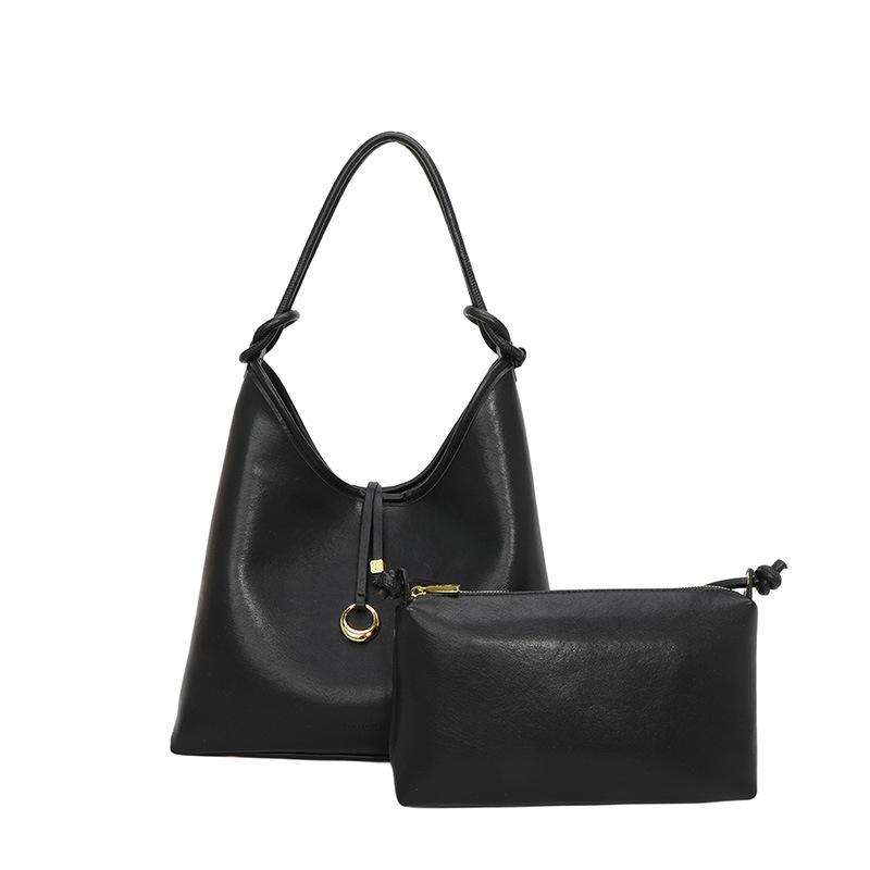 Tote Bag New Versatile Simple Commuting Bag Retro Fashion Armpit Bag Lazy Style Large Capacity Shoulder Bag