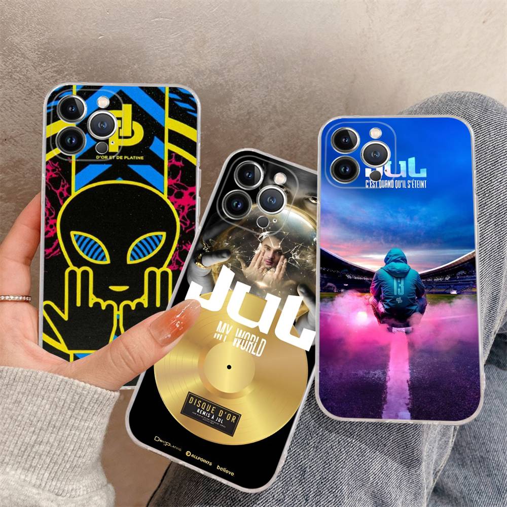 Rapper JuL C'est Pas Des Lol For IPhone 17 16 15 14 13 12 Mini 11 Pro Max Transparent Case
