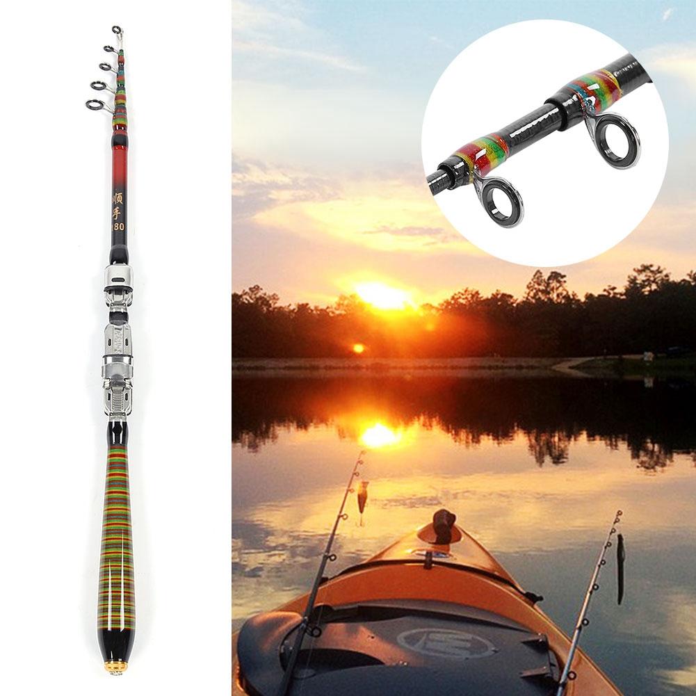 Fishing Rod Telescopic Carbon Sea Rod Portable Spinning Hand Fishing Accessory