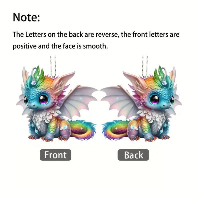 Acrylic Material Flat 2D Car Pendant, Backpack Accessories, Home Decoration Pendant Keychain