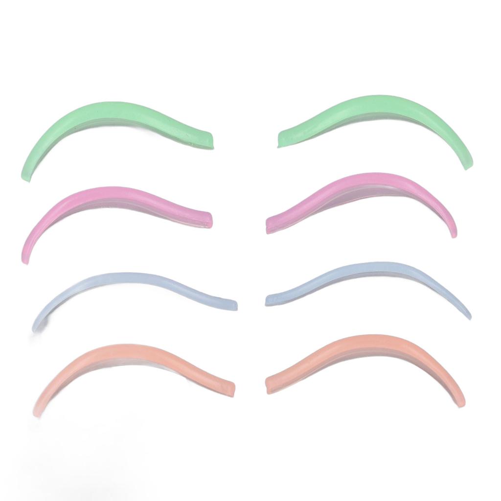 8 Pairs Silicone Lash Lift Rods 4 Sizes Reusable Perming Curler Makeup Beauty Tools No Glue Required Eyelash Perm Pads