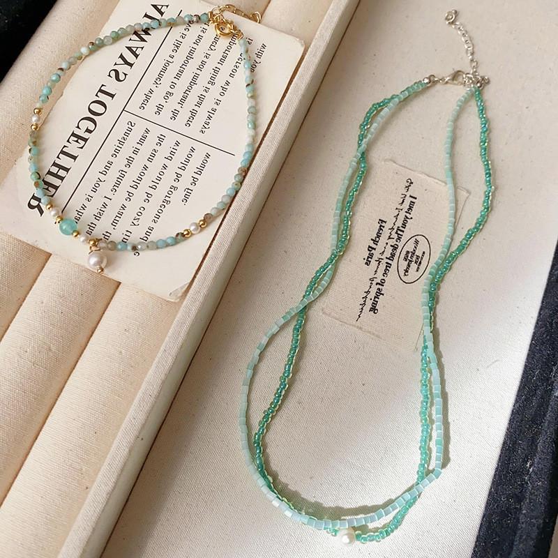 Minimalist Pearl Double Layer Necklace For Women Summer Fashion Jewelry