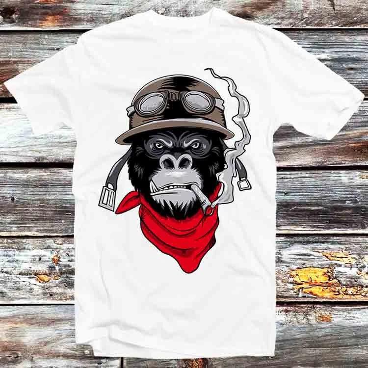 Monkey Gangsta Biker Heavy Metal Rock Punk T Shirt B835 XL