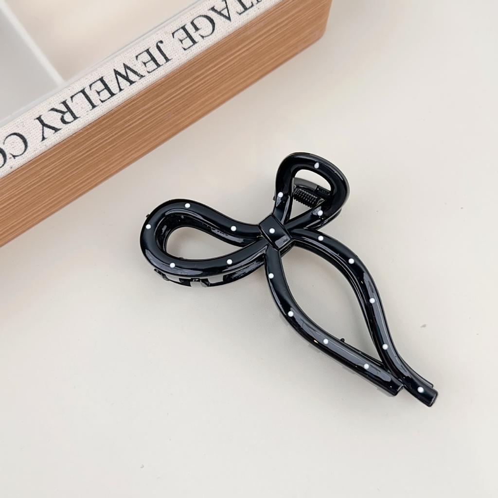 Korean Version of The Polka Dot Hair Clip Women's New Half-caught Hair Clip Headdress Hairpin Clip Disc Hair Clip Summer Hair Accessories