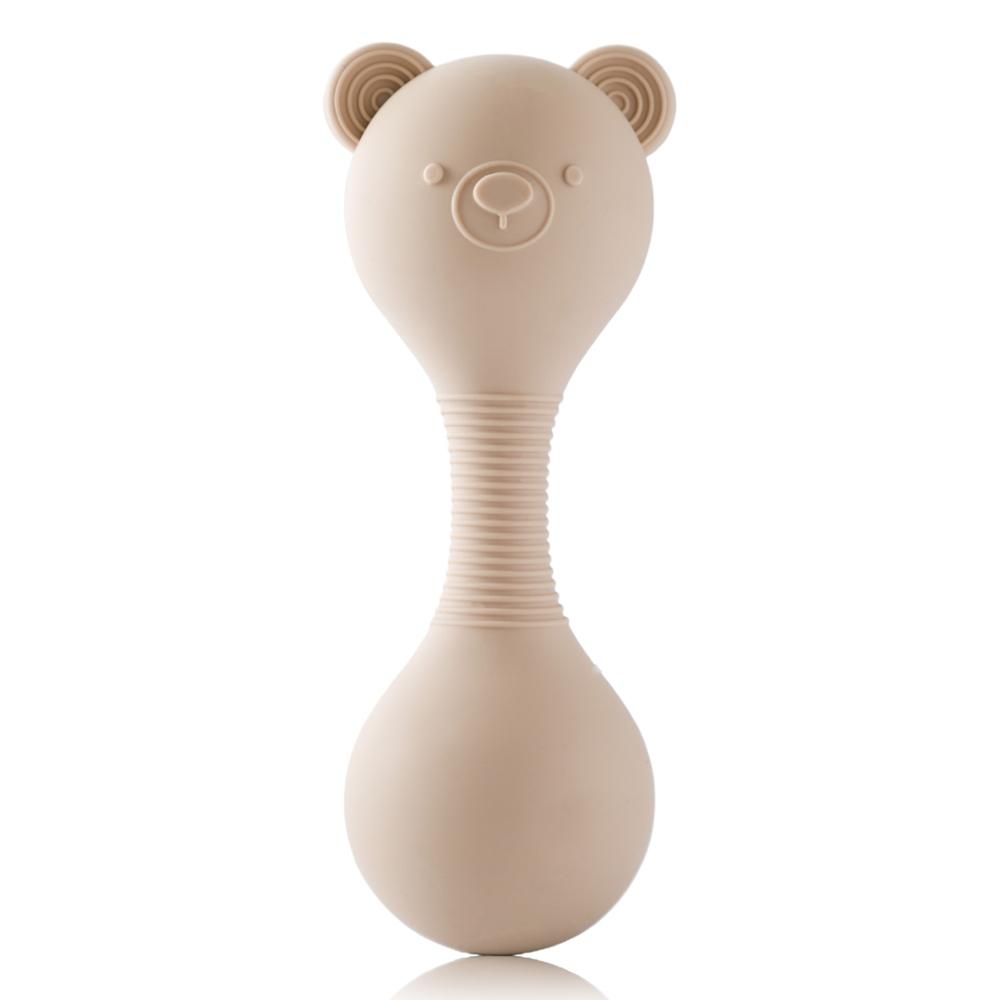 Rattles For Baby Silicone Maracas Toys Cartoon Bear Sand Hammer Baby Toys 0-12 Months Rattle Silicone Teether Toys For Baby Gift