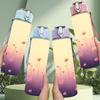 1PC Gradient Sunset Sky Art 750ml Color Plastic Sports Water Bottle Leakproof Flip Straw Lid Suitable for Sports Office Home Use