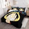 Animated One Piece Fat Digital Printing Bedding Three-piece Quilt Cover Set