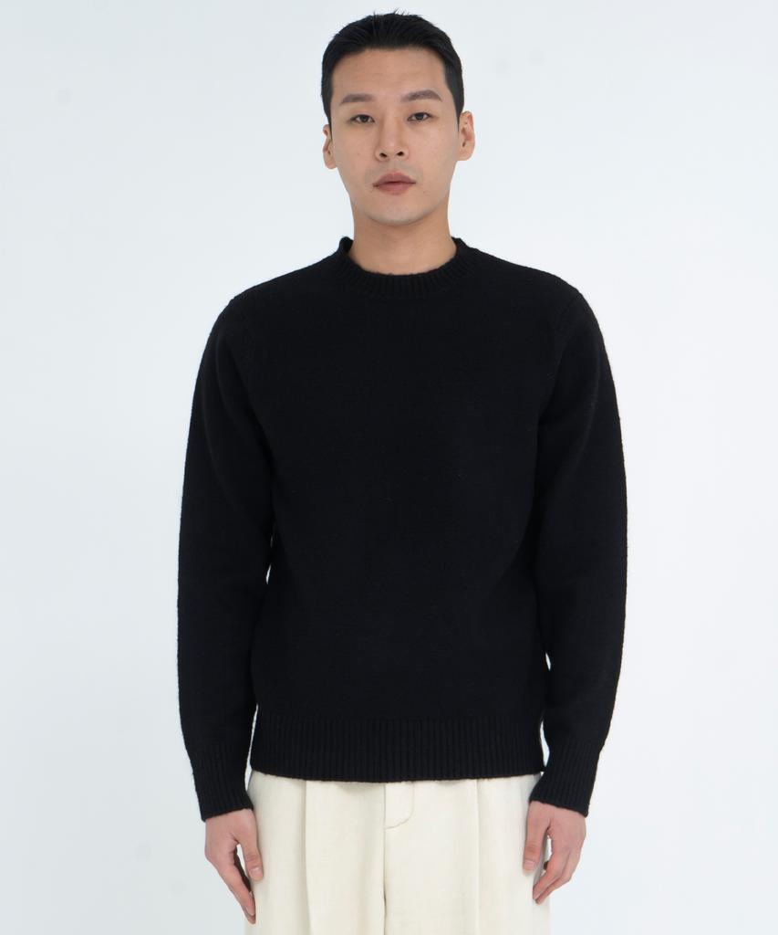 ODD DOT Crew Neck Loose Fit Wool Knit_Orange