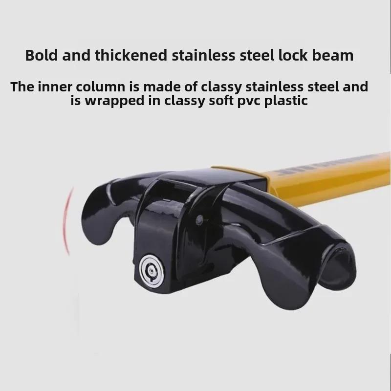 T-Type Heavy-Duty Car Steering Wheel Lock: Multi-Function, Anti-Theft, Metal Baseball Lock with 2 Keys