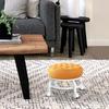 360° drehbarer Kinder-Seilzug-Hocker, niedriger Hocker, runder drehbarer Hocker, Drehhocker, Haushalts-kleiner runder Hocker, rollender Leder-Rundsitz