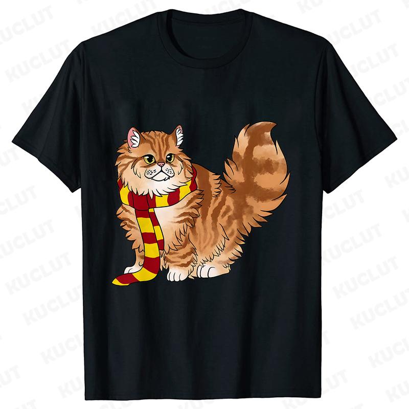 Cute Potter Cats Women T-Shirt Fashion Plus Size Unisex Tshirt Harajuku Short Sleeve Top Tees O Neck Mother Gift Female Clothing