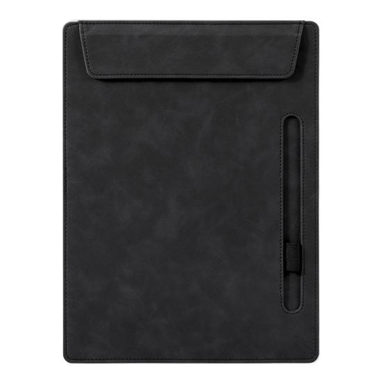 Faux Leather Hardboard with Magnetic Page Clip A4 Letter Size File Clipboard with Pen Holder Document Organizer Writing Pad