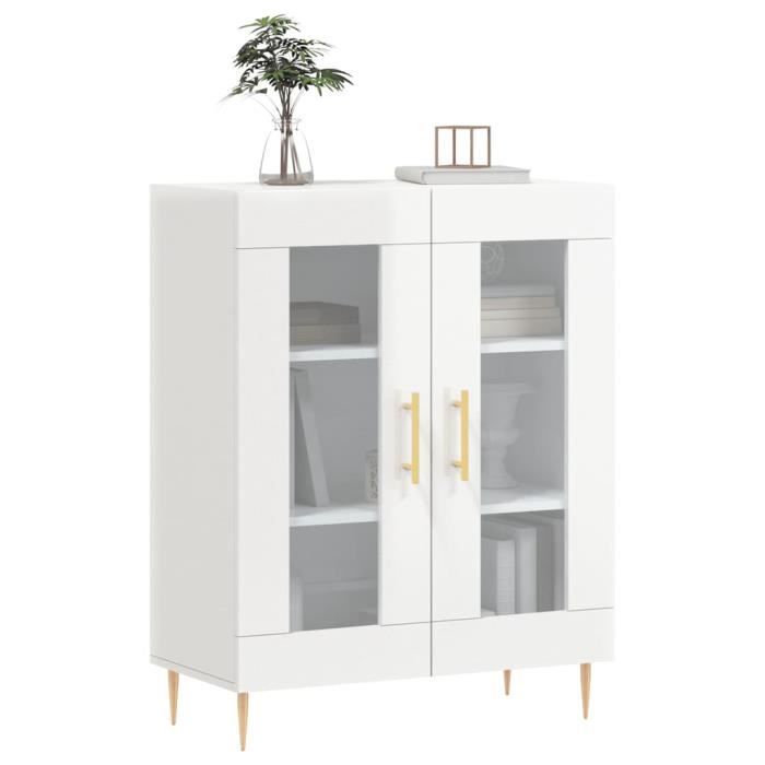 VidaXL Buffet High-Gloss White 69.5x34x90 Cm Engineered Wood 827774