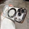 Plating Magnetic Ring Stand Case For iPhone 17 Air 16 15 14 Plus   Pro Max Case Shockproof Wireless Charge For Magsafe Cover