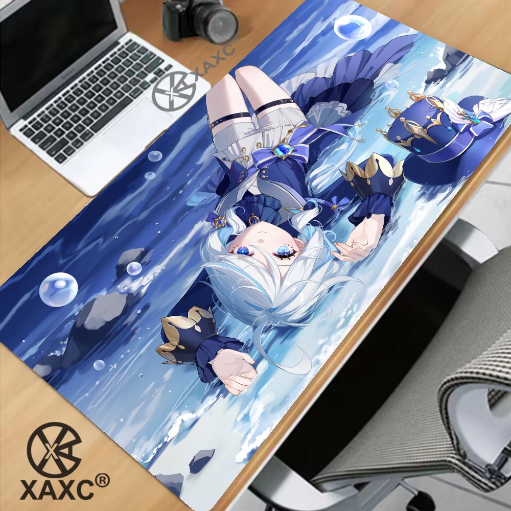 Anime Gaming Furina Focalors Mouse Pad Genshin Impact Large Xxl Xaxccomputer Keyboard Padding Genshin Accessories Desk Mat