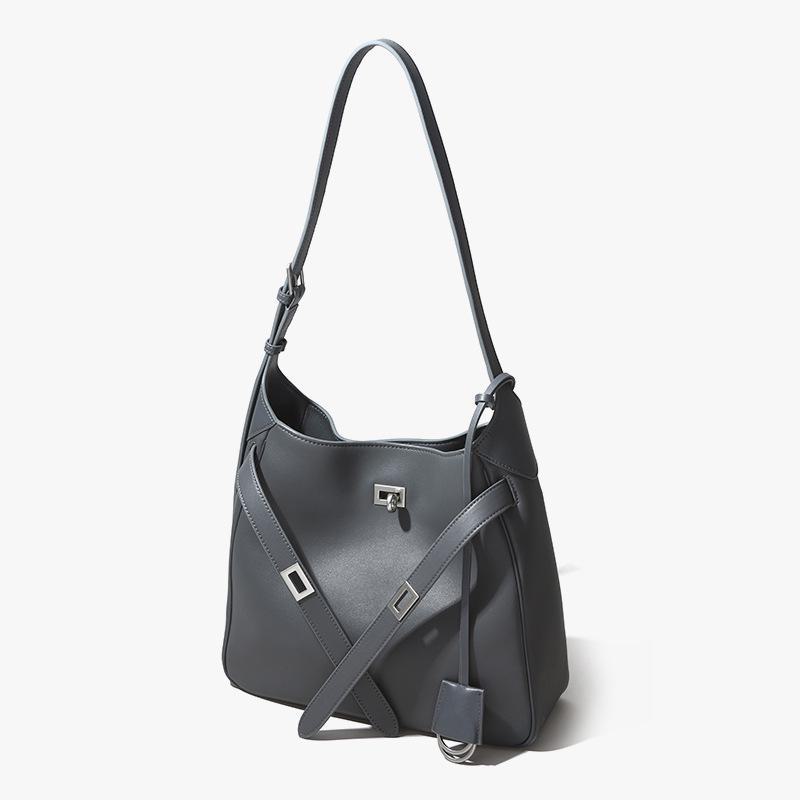 

Сумка-тоут и сумка через плечо из коровьей кожи — универсальная, вместительная, высококачественная женская сумка-мессенджер серый