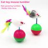 1pc New Arrival Durable Pet Cat Toys Mimi Favorite Fur Mouse Tumbler Kitten Cat Toys Plastic Play Balls for Catch Cats Supplies