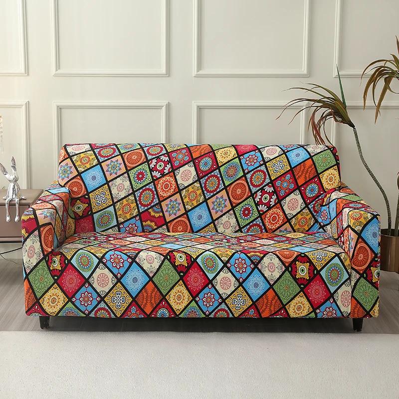 

1 шт. Чехол для дивана с цветочным принтом, эластичный спандекс, чехлы для дивана для спальни, офиса, гостиной, протектор мебели, домашний декор 1Seater