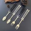 Stainless Steel Butterfly Cutter Style Folding Spoon Rust-proof Portable Spoon Forks  Outdoor