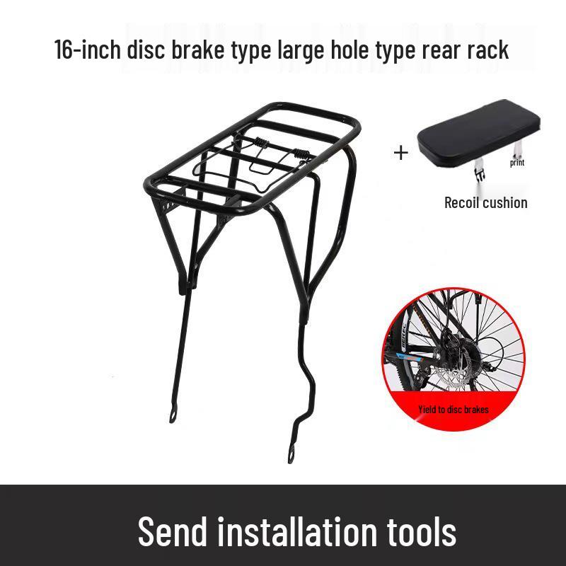 Multifunctional Rear Rack: Carrier for People, Clothes, Mountain Bikes, Children's Bicycles, Cargo, and Folding Bikes.