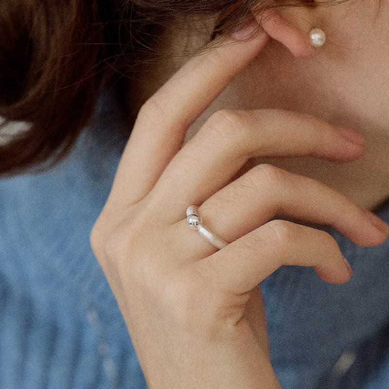 NORMALLEE [Silver 925] Matt Circle Ring