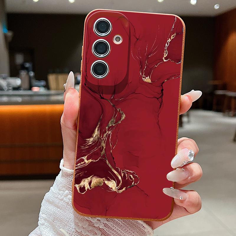 Funda con Patrón de Mármol Para Samsung S26 Ultra S25 Edge S24 S23 Plus S22 S21 FE A15 A16 A17 A35 A36 A54 A55 A56 A57 5G Textura de Cuero Funda Suave