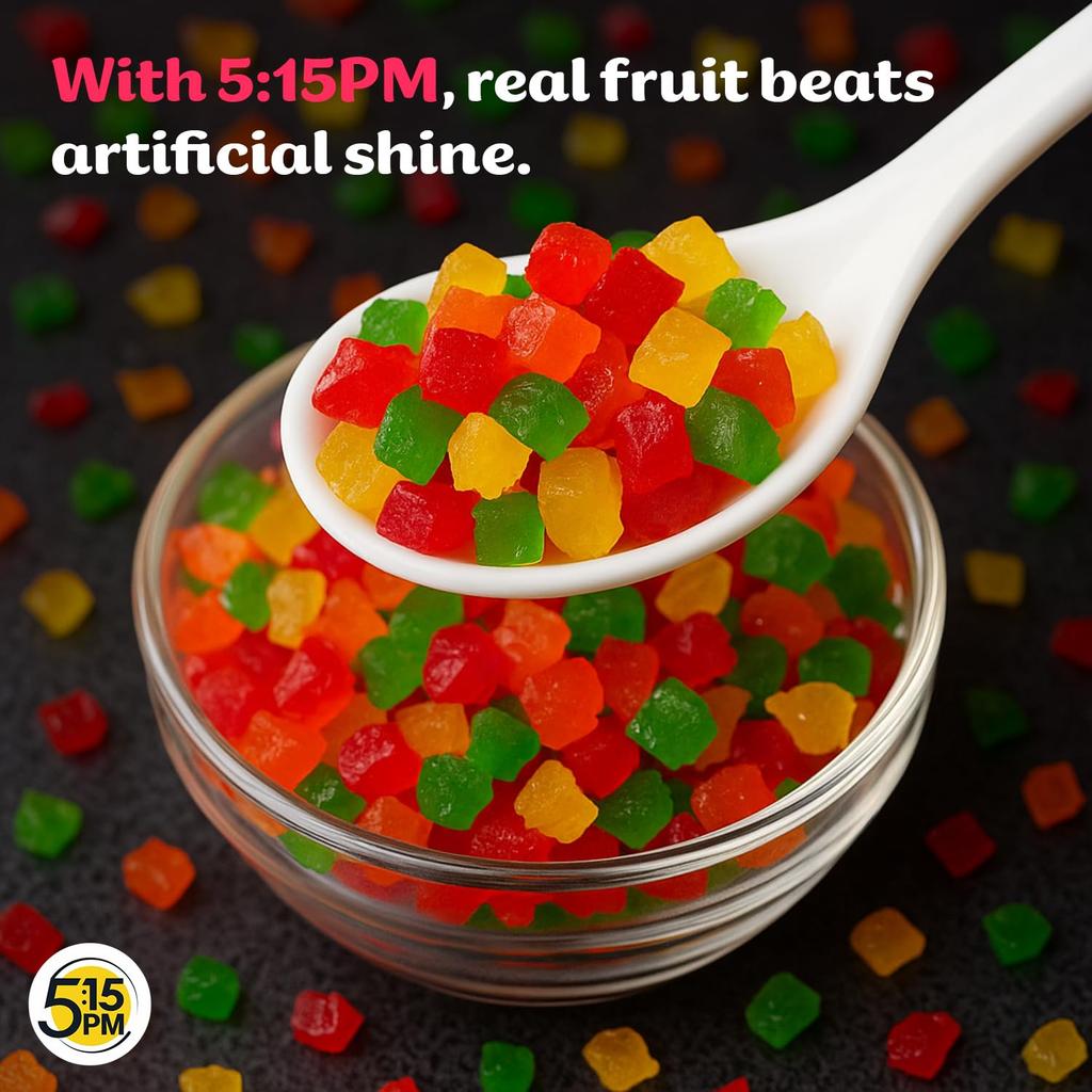 5:15PM Mix Frutta Mista 500 g Pezzi di Papaya Essiccata Multicolore Per Torte Dolci Decorazioni Topping E Caramelle