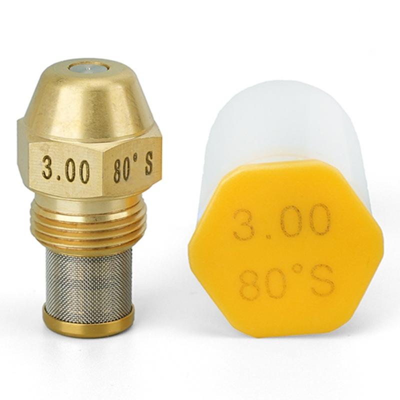 80 Degree Copper Fuels Burners Nozzle With Build In Stainless Steel Filter For Industrial Boilers And Heating Equipment