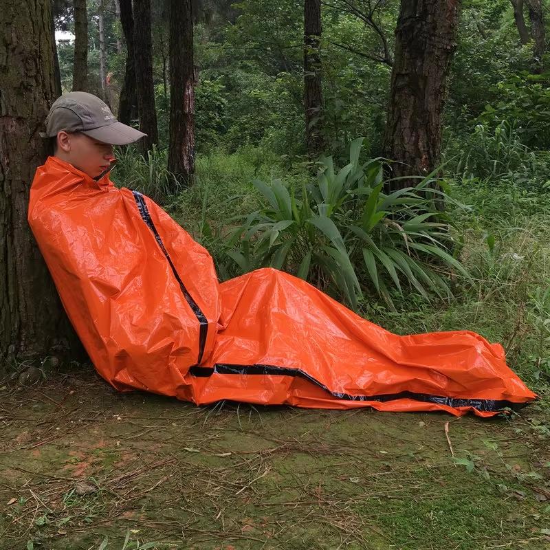 Portable Waterproof Emergency Survival Sleeping Bag Outdoor Camping Gear Thermal Sack First Aid Rescue Kit Mylar Blanket
