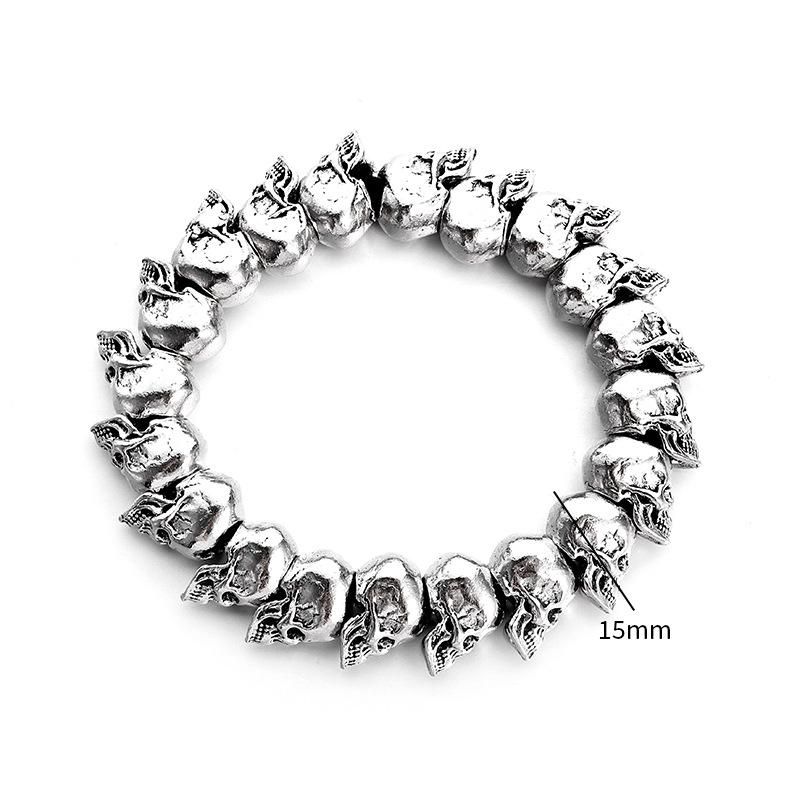 Small Skull Bracelet Trendy Men and Girlfriend Punk Handmade Hip Hop Bracelet Bracelet