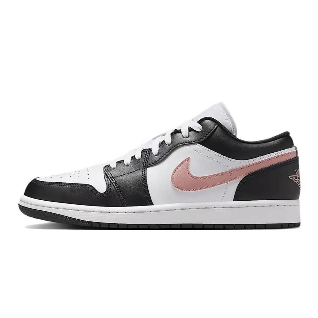 Jordan Air Jordan 1 Abrasion Resistant Low top Vintage Basketball Shoes Unisex Black Orange 553558-165(Team701-F)