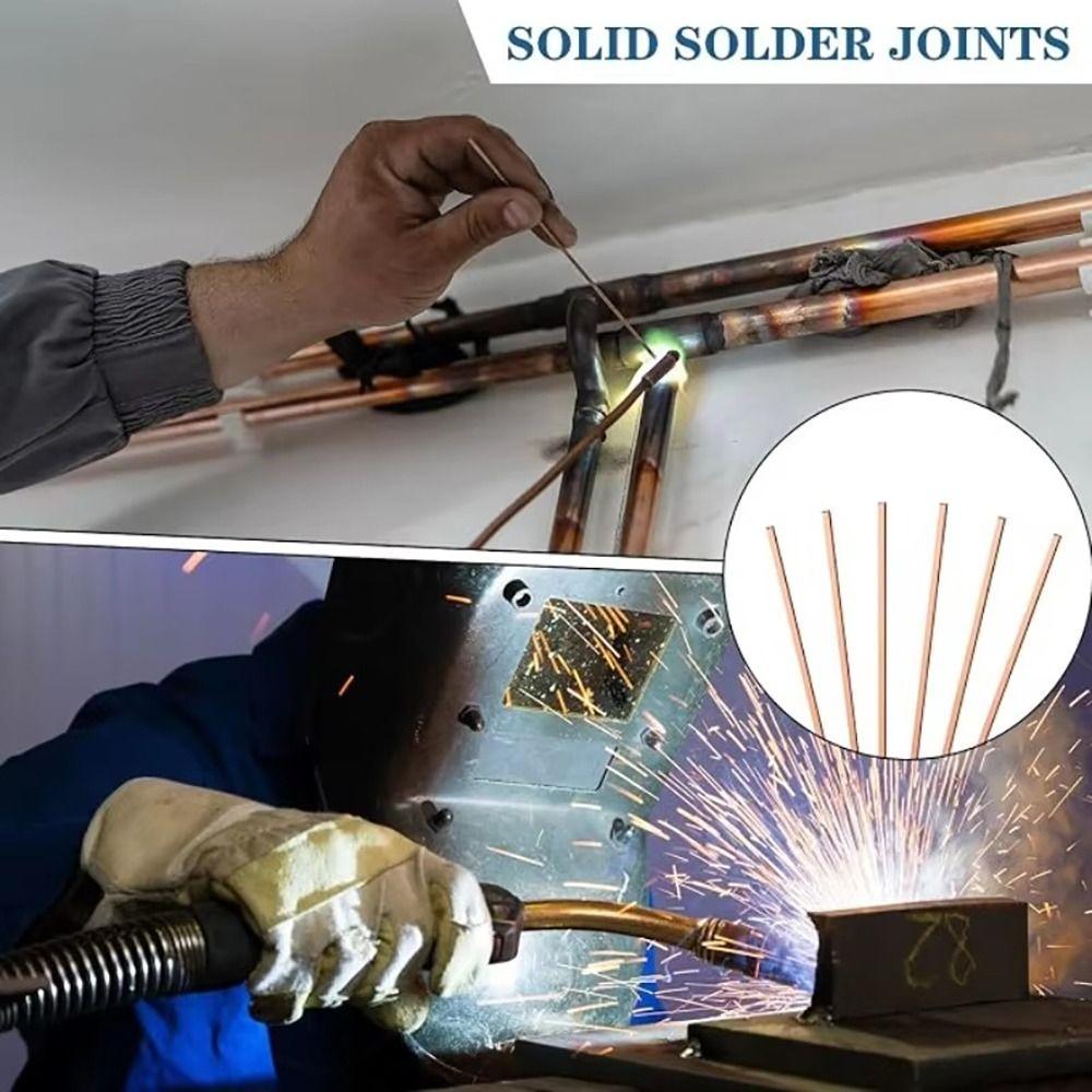 4Pcs 250mm Phosphor Copper Welding Rod  for Mechanical Repair and Refrigeration Equipment