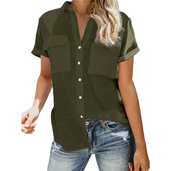 Button Fly Shirt Casual Slim Concise 