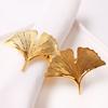 Elegant Ginkgo Leaf Napkin Rings Crafted from Iron Gold Plated Pack of 12 Adds a Lavish Touch To Your Dining Experience