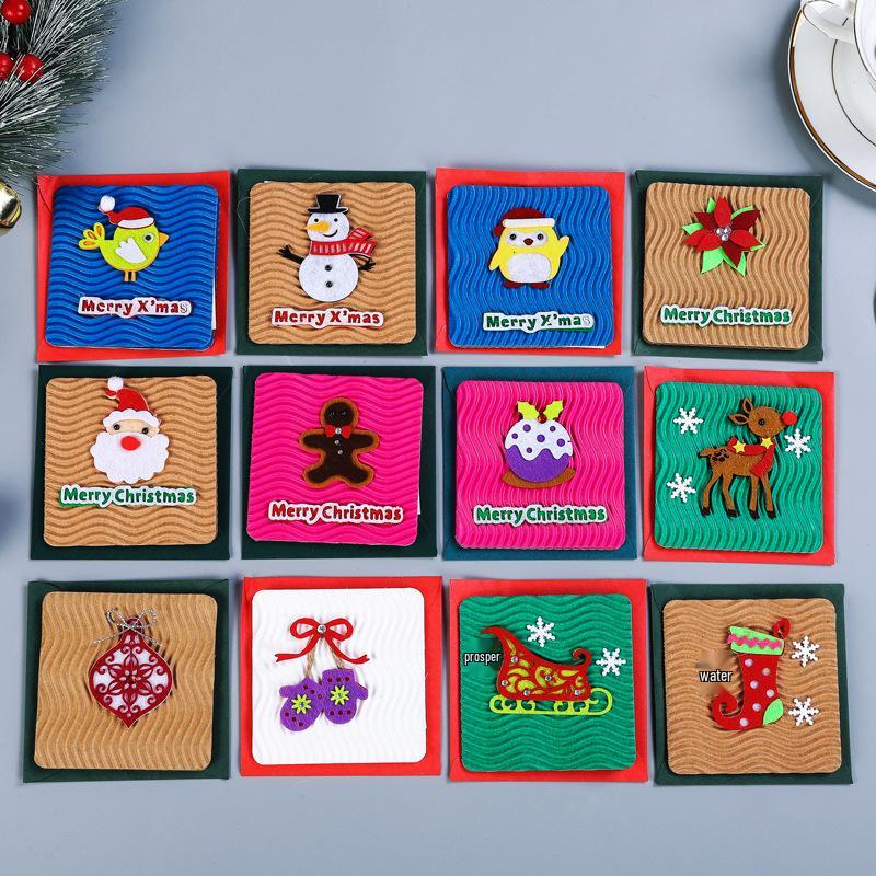 3D Christmas Music Greeting Card - Mini Cartoon Design for Children