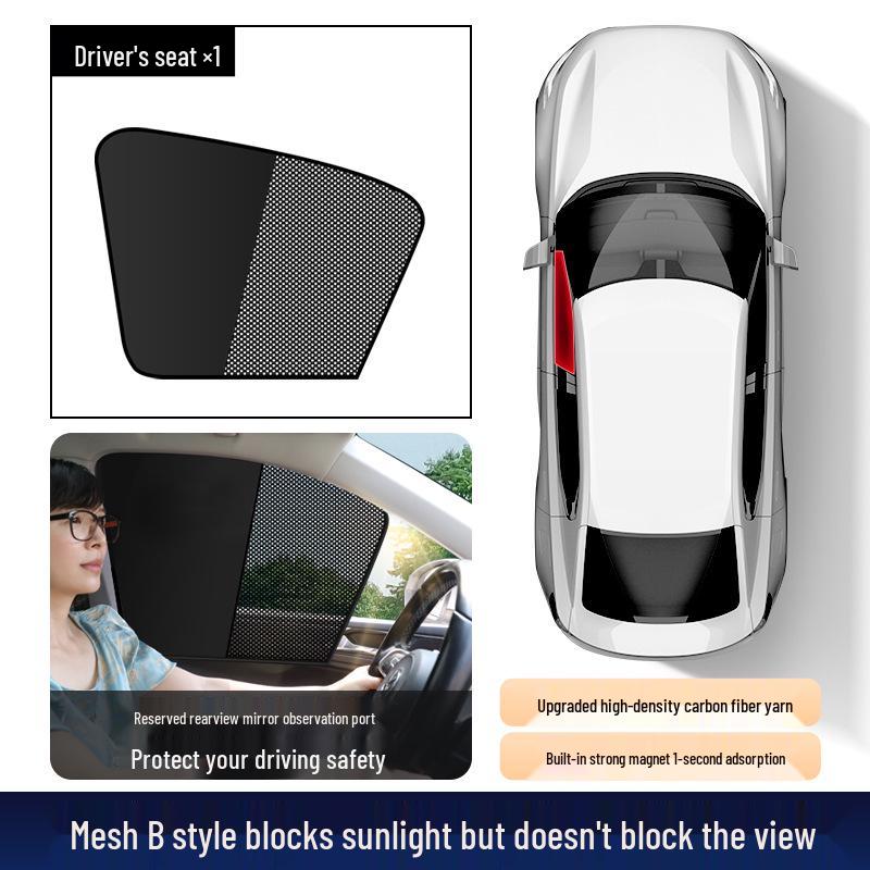 Magnetic Car Side Window Sunshade Curtain for Baby Protection and Privacy