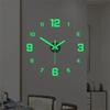 Digital Clock Luminous Modern Watches Home Decoration Diy Living Room Families Wall Decor Stereo Frameless Bedroom Clocks Garden